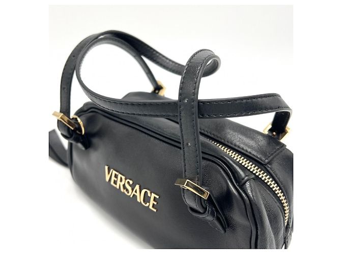 Borsa Mini Bowling Versace da Donna Nero - vista 8