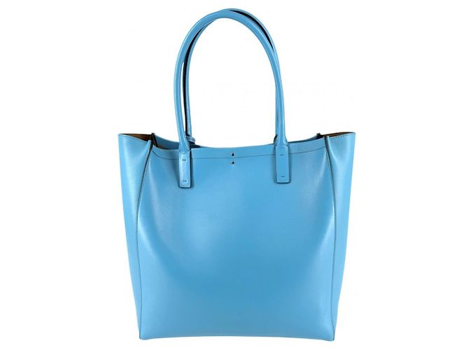 Borsa Tote Valentino Garavani in pelle blu - vista 2