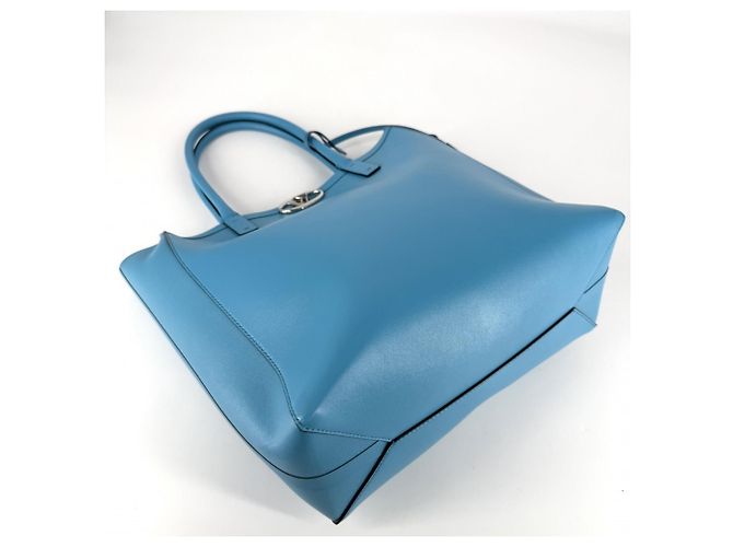 Borsa Tote Valentino Garavani in pelle blu - vista 3