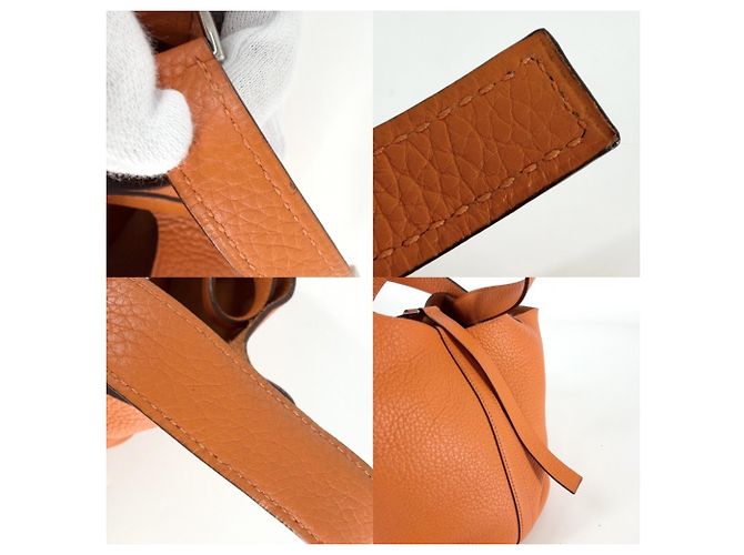 Hermès Borsa Hermes Picotin PM Arancione - vista 8