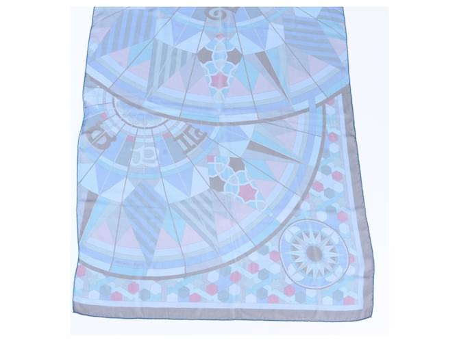 Hermès Foulard di seta blu Hermes - vista 5