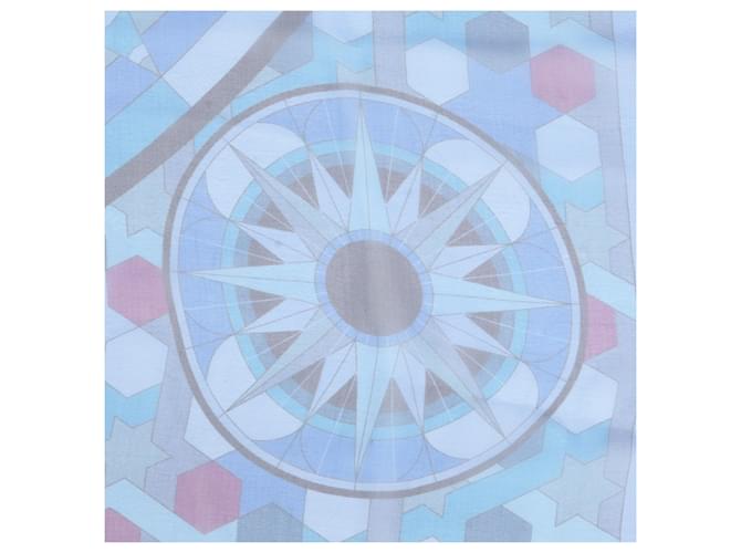 Hermès Foulard di seta blu Hermes - vista 6