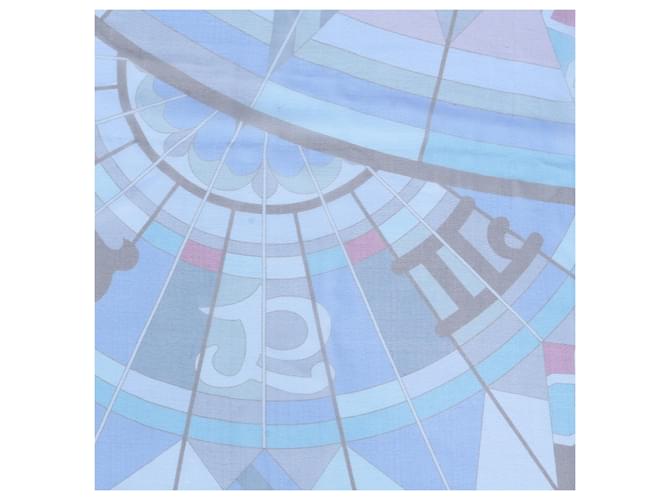 Hermès Foulard di seta blu Hermes - vista 7