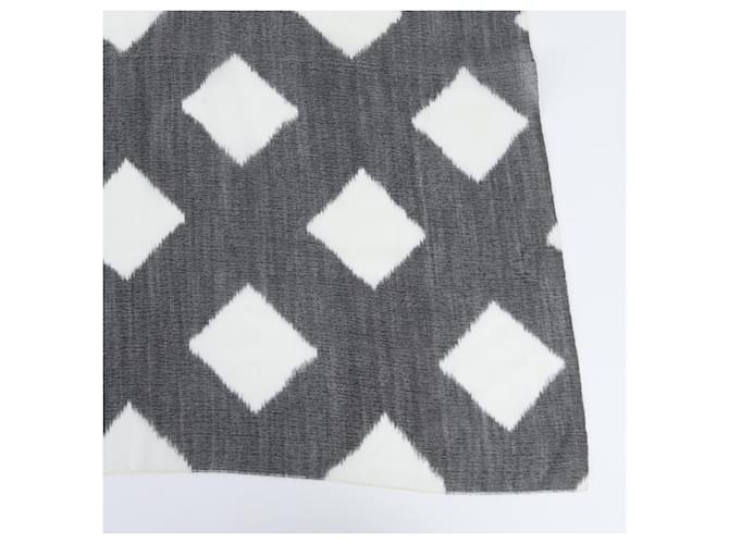 Hermès Hermes Carre Géant 140 Ikat H-Net Sciarpa in Cashmere e Seta Nero Rosa Bianco Verde Giallo - vista 2