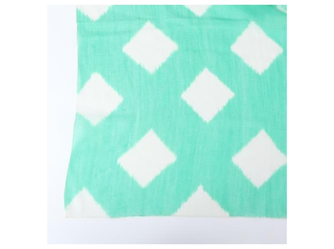 Hermès Hermes Carre Géant 140 Ikat H-Net Sciarpa in Cashmere e Seta Nero Rosa Bianco Verde Giallo - vista 3