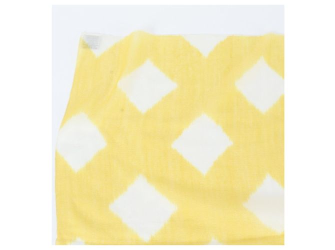 Hermès Hermes Carre Géant 140 Ikat H-Net Sciarpa in Cashmere e Seta Nero Rosa Bianco Verde Giallo - vista 5