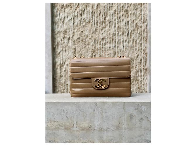 Borsa a tracolla Chanel Mademoiselle Horizontal Beige - vista 10