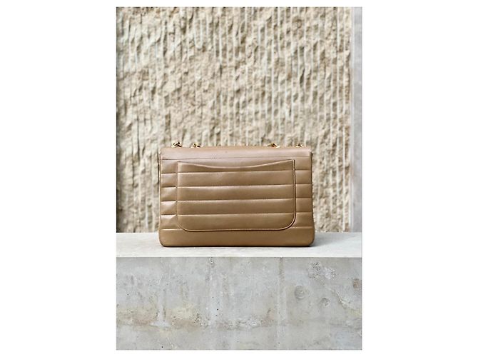 Borsa a tracolla Chanel Mademoiselle Horizontal Beige - vista 8