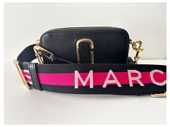 Marc Jacobs Borsa Snapshot Camera Bag Nero Rosa Bianco - vista 2