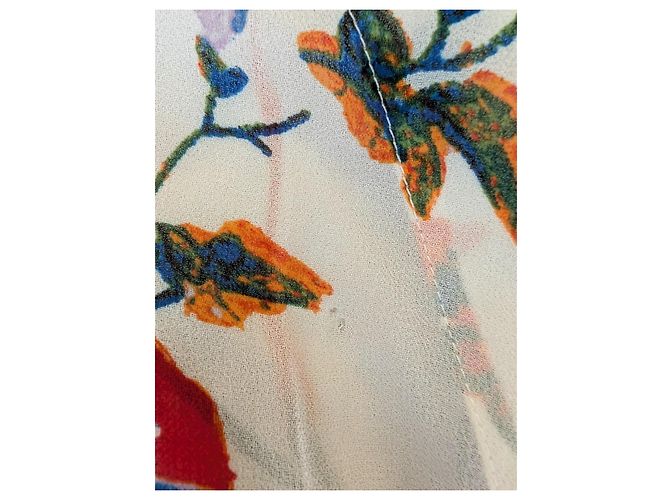Maje Rufle Maxikleid mit Blumenprint Weiß Mehrfarben - Ansicht 10