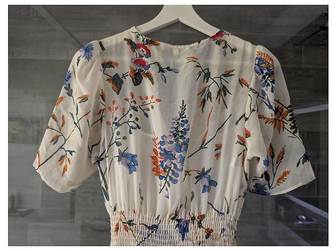 Maje Rufle Maxikleid mit Blumenprint Weiß Mehrfarben - Ansicht 5