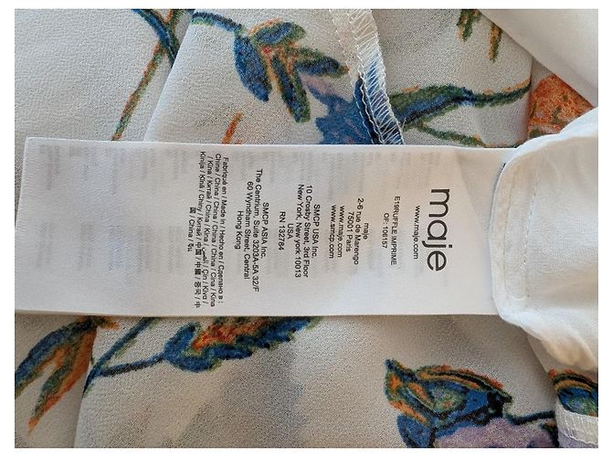Maje Rufle Maxikleid mit Blumenprint Weiß Mehrfarben - Ansicht 8