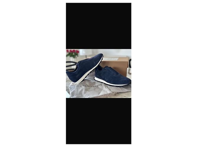 J.M. Weston Sneakers in camoscio blu navy - vista 8