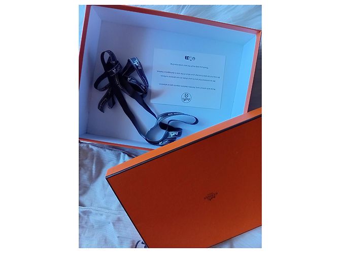 Hermès Ciabatte Oran in pelle marrone - vista 9