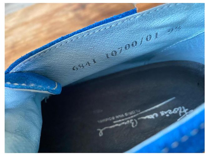 Autre Marque Stivaletti Chukka Floris van Bommel in camoscio blu - vista 5