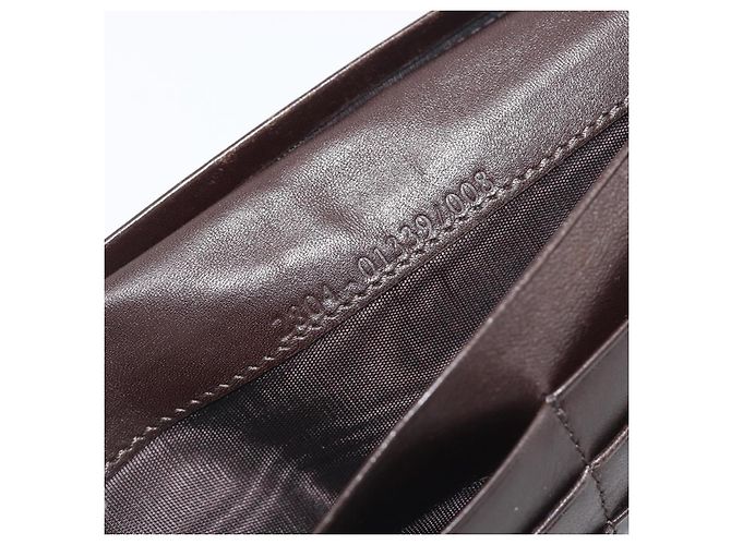Cartera larga FENDI Zucca Canvas Negro Marrón Auth 199787A Castaño - vista 11