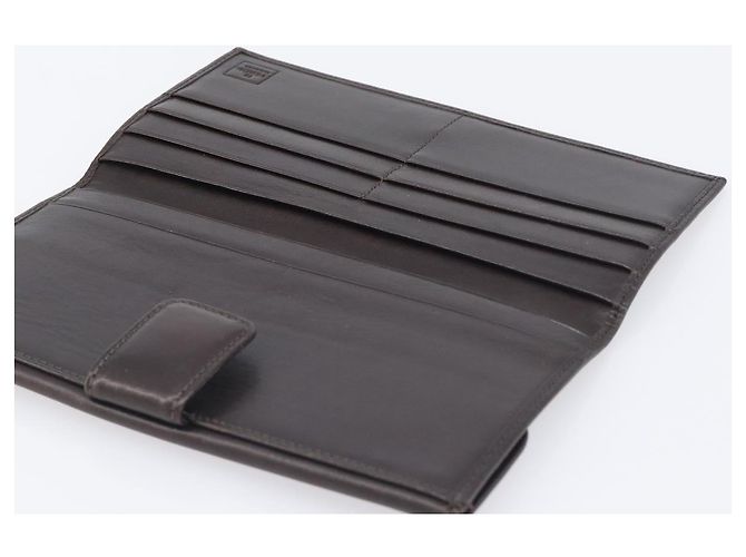 Cartera larga FENDI Zucca Canvas Negro Marrón Auth 199787A Castaño - vista 18