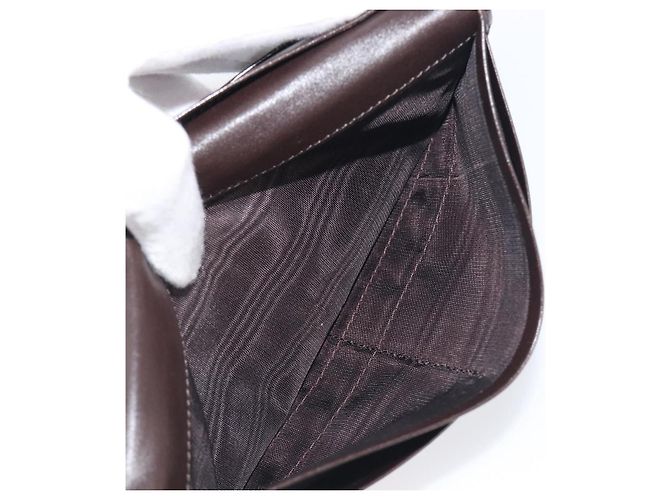 Cartera larga FENDI Zucca Canvas Negro Marrón Auth 199787A Castaño - vista 19