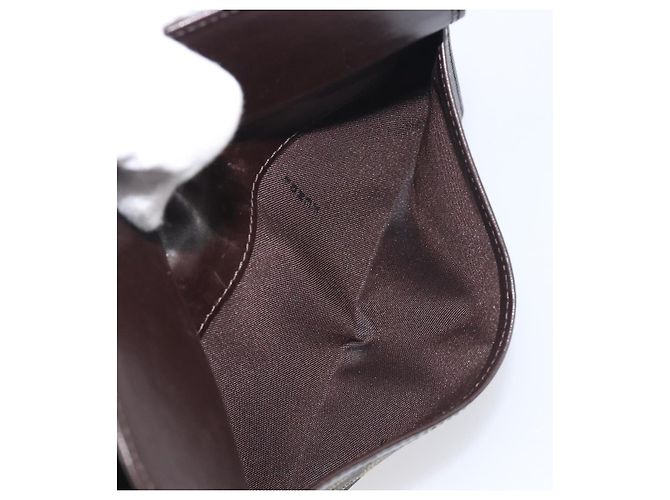 Cartera larga FENDI Zucca Canvas Negro Marrón Auth 199787A Castaño - vista 9