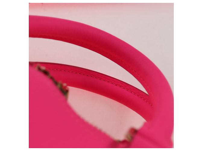 LOUIS VUITTON Keepall Bandouliere 50 Taurillon Fuchsia M56925 Auth BA14808SM Rosa Fuschia - vista 15