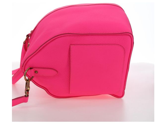 LOUIS VUITTON Keepall Bandouliere 50 Taurillon Fuchsia M56925 Auth BA14808SM Rosa Fuschia - vista 3