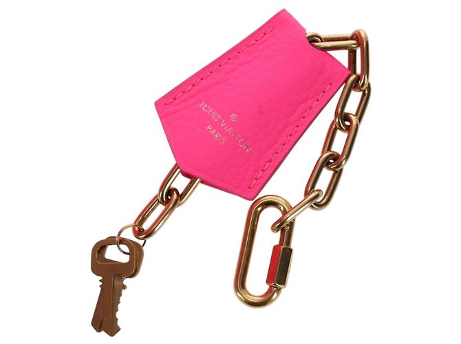 LOUIS VUITTON Keepall Bandouliere 50 Taurillon Fuchsia M56925 Auth BA14808SM Rosa Fuschia - vista 35