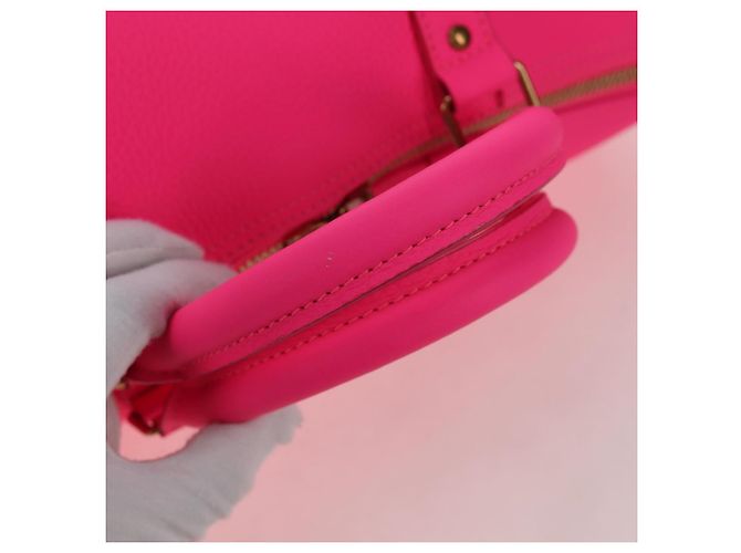 LOUIS VUITTON Keepall Bandouliere 50 Taurillon Fuchsia M56925 Auth BA14808SM Rosa Fuschia - vista 6