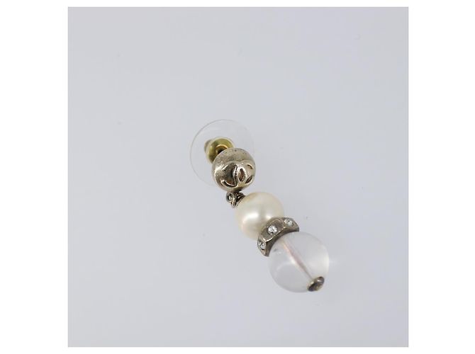 CHANEL Pierce Metal Silver CC Auth 198814A Argento - vista 10
