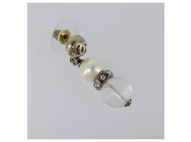CHANEL Pierce Metal Silver CC Auth 198814A Argento - vista 12