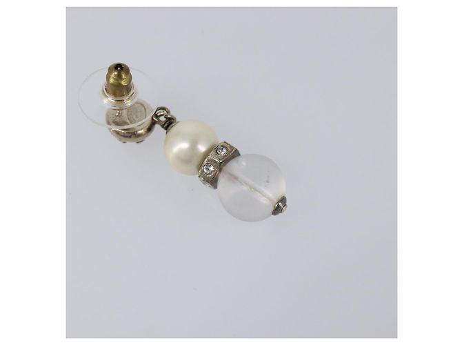 CHANEL Pierce Metal Silver CC Auth 198814A Argento - vista 14