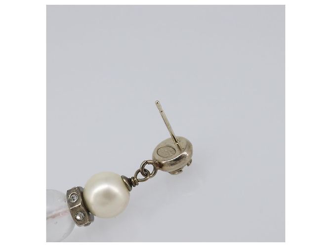 CHANEL Pierce Metal Silver CC Auth 198814A Argento - vista 16