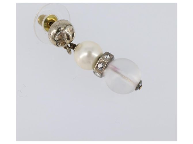 CHANEL Pierce Metal Silver CC Auth 198814A Argento - vista 4
