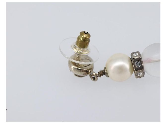 CHANEL Pierce Metal Silver CC Auth 198814A Argento - vista 7
