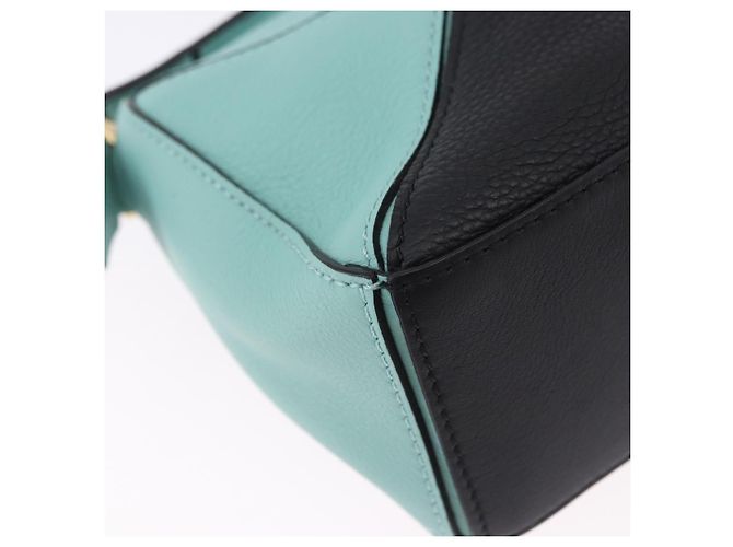 LOEWE Ghibli Spirited Away Soot Sprites Puzzle Bag Mini 2way Green Auth 167502SM Dorado Verde - vista 18