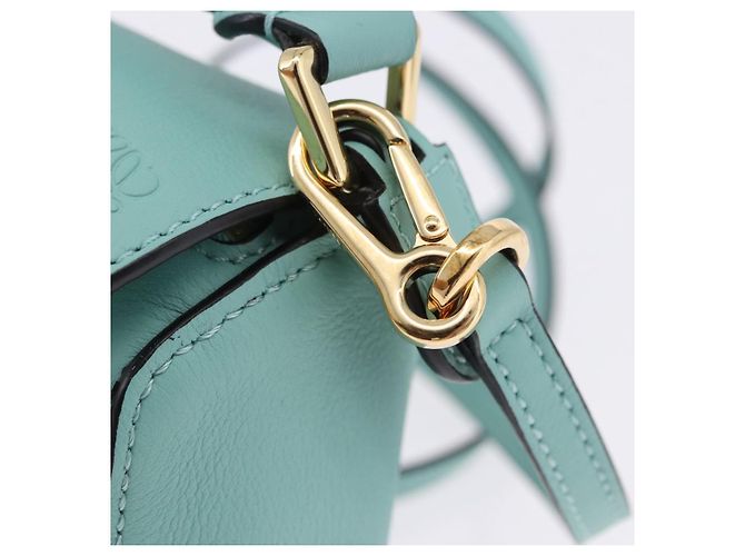 LOEWE Ghibli Spirited Away Soot Sprites Puzzle Bag Mini 2way Green Auth 167502SM Dorado Verde - vista 23
