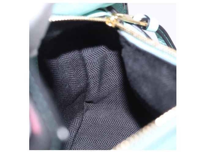 LOEWE Ghibli Spirited Away Soot Sprites Puzzle Bag Mini 2way Green Auth 167502SM Dorado Verde - vista 25