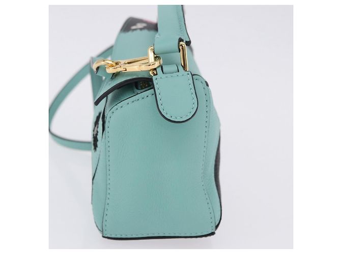 LOEWE Ghibli Spirited Away Soot Sprites Puzzle Bag Mini 2way Green Auth 167502SM Dorado Verde - vista 3