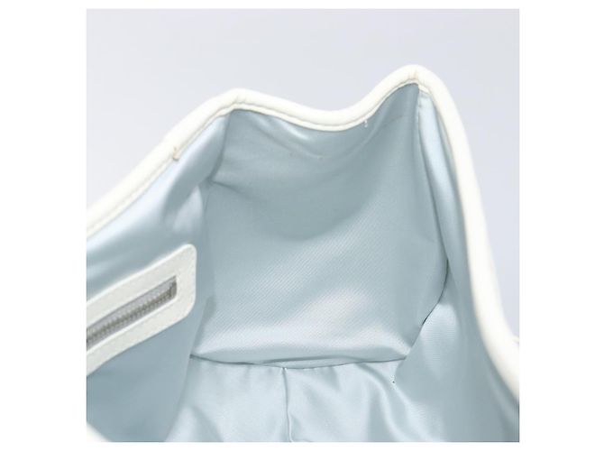 Borsa Christian Dior Trotter Canvas Romantic Bag PVC White Silver Auth 198611V Argento Bianco - vista 20