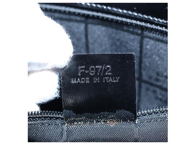 16 Céline Borsa a mano CELINE con manico circolare in pelle 2way Nero Argento Auth am12266V - vista 12