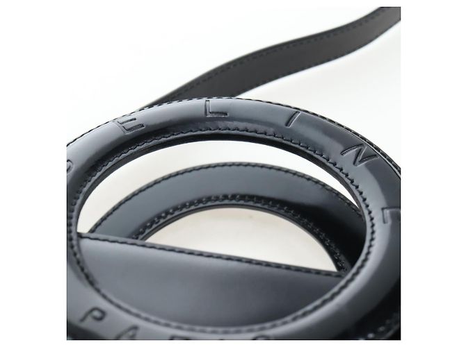 16 Céline Borsa a mano CELINE con manico circolare in pelle 2way Nero Argento Auth am12266V - vista 15