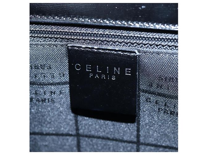 16 Céline Borsa a mano CELINE con manico circolare in pelle 2way Nero Argento Auth am12266V - vista 22