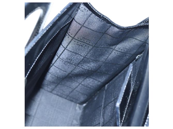 16 Céline Borsa a mano CELINE con manico circolare in pelle 2way Nero Argento Auth am12266V - vista 24