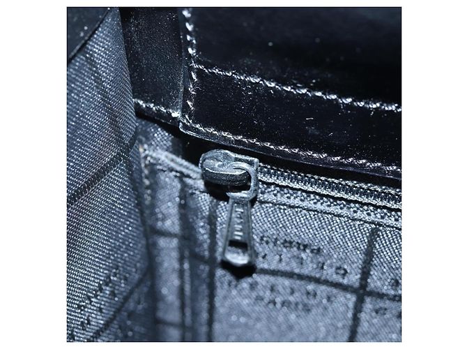 16 Céline Borsa a mano CELINE con manico circolare in pelle 2way Nero Argento Auth am12266V - vista 26