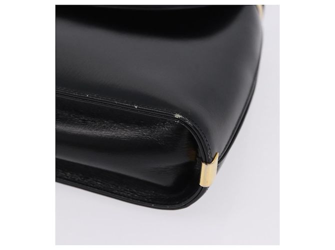 Sac à main Christian Dior en cuir de veau 2way Noir Or Auth 196348A Doré - vue 17