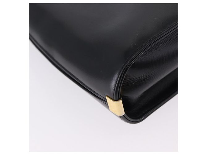 Sac à main Christian Dior en cuir de veau 2way Noir Or Auth 196348A Doré - vue 18