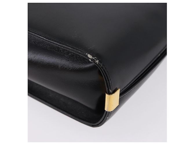 Sac à main Christian Dior en cuir de veau 2way Noir Or Auth 196348A Doré - vue 19