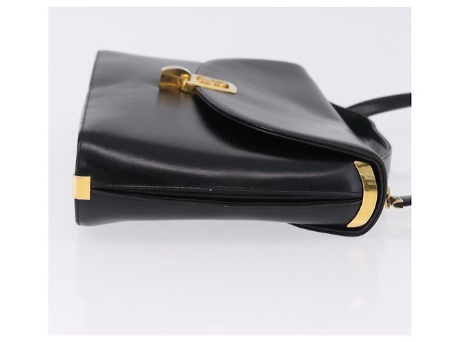 Sac à main Christian Dior en cuir de veau 2way Noir Or Auth 196348A Doré - vue 3