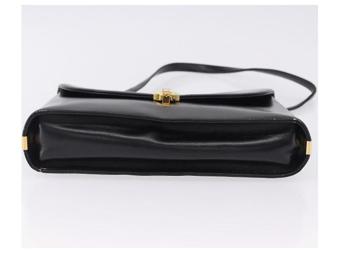 Sac à main Christian Dior en cuir de veau 2way Noir Or Auth 196348A Doré - vue 5