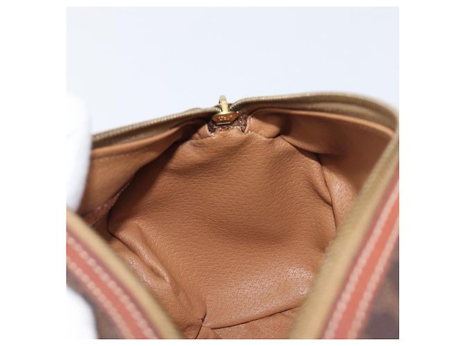 Céline Borsa a mano CELINE Macadam Canvas PVC Leather Brown Gold Auth 200255A Marrone D'oro - vista 19