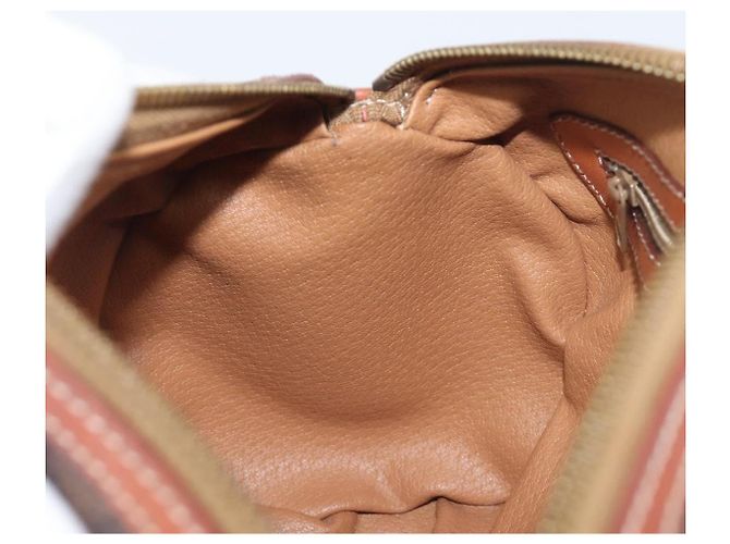 Céline Borsa a mano CELINE Macadam Canvas PVC Leather Brown Gold Auth 200255A Marrone D'oro - vista 20